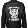 mens motorcycle black leather jacket
