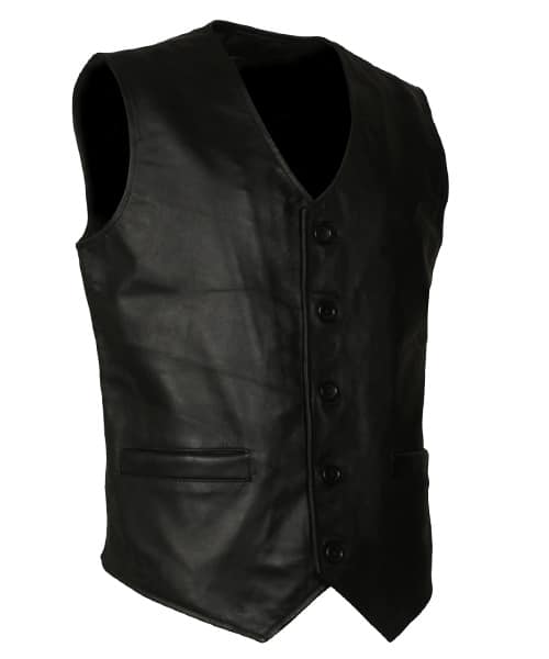 mens-black-leather-vest
