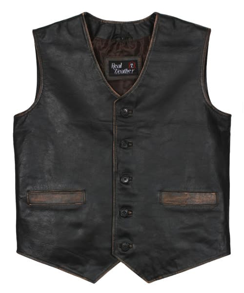 mens-black-leather-vest