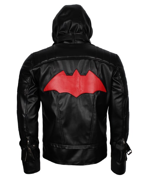 The Batman Arkham Knight Gaming Costume Hooded Leather Jacket