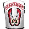 Mens Motorcycle Riders The Warriors White Leather Vest