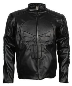 The Punisher Jon Bernthal Frank Castle Skull Leather Jacket