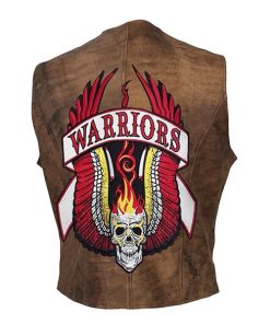 The Warriors Movie Distressed Brown Motorcycle Leather Vest