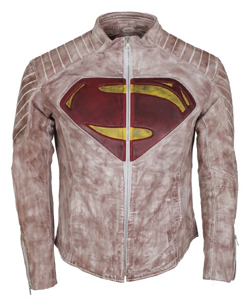 Vintage Brown Superman Leather Costume Jacket