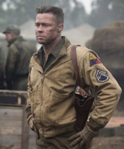 Brad Pitt Fury WW2 US Military Bomber Cotton Jacket