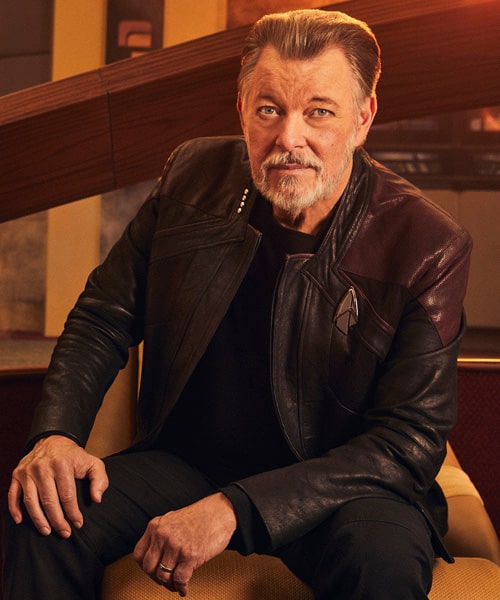 Star Trek Picard Season 3 Captain Riker Black Leather Jacket