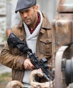 The Expendables 2 Jason Statham Distressed Brown Leather Jacket