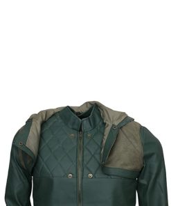 green-arrow-leather-jacket