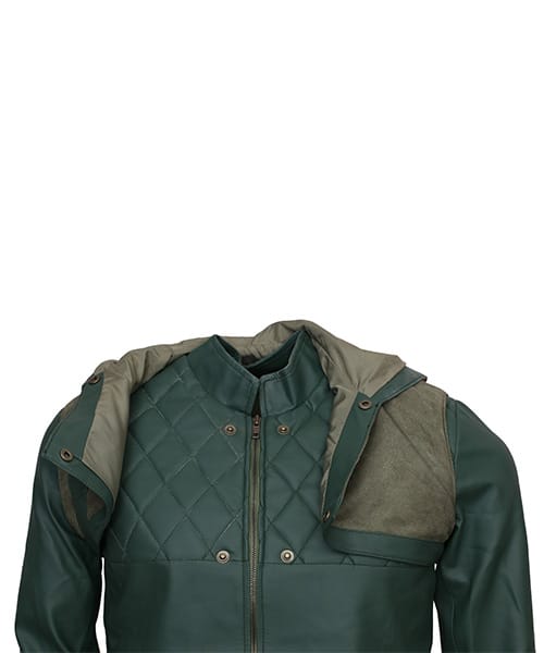 green-arrow-leather-jacket