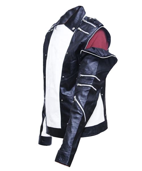 Michael Jackson Pepsi Commercial White Black Leather Jacket ...