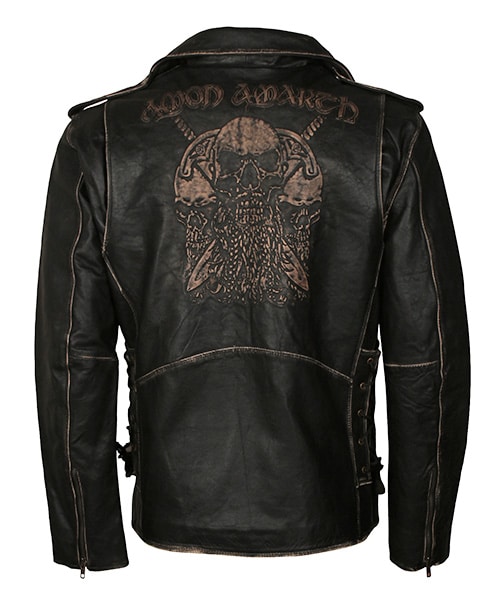 Vintage Brando Motorcycle Amon Amarth Leather Jacket