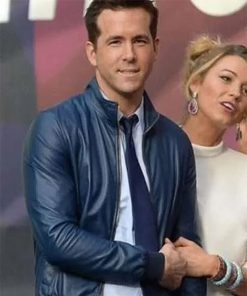 27 Times Blake Lively And Ryan Reynolds Blue Leather Jacket