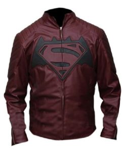 Batman V Superman Dawn of Justice Maroon Leather Jacket