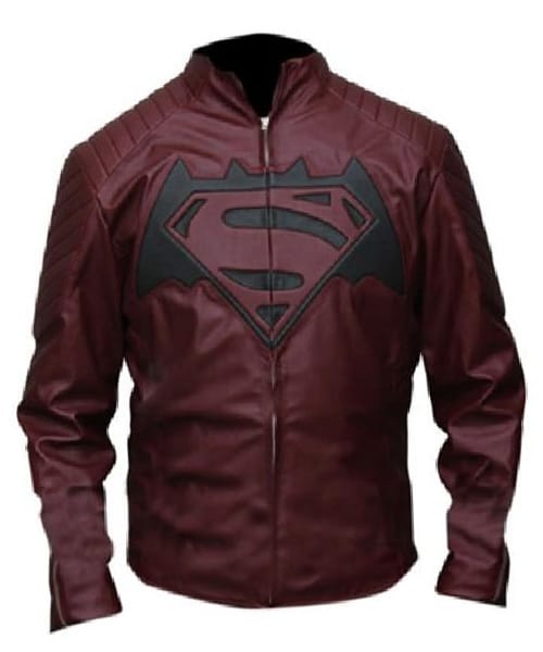 Batman V Superman Dawn of Justice Maroon Leather Jacket