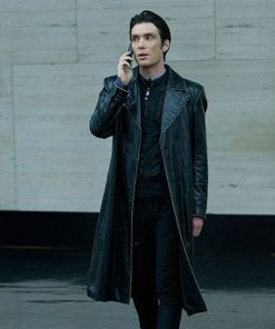 Cillian Murphy In Time Black Leather Coat