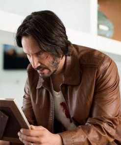 John Wick Keanu Reeves Brown Trucker Jacket