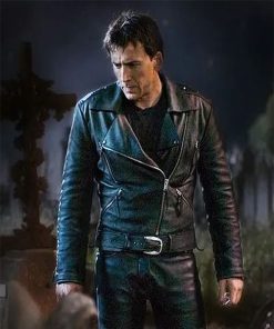 Johnny Blaze Ghost Rider Nicolas Cage Black Leather Jacket
