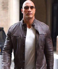 The Rock Dwayne Johnson Brown Leather Jacket