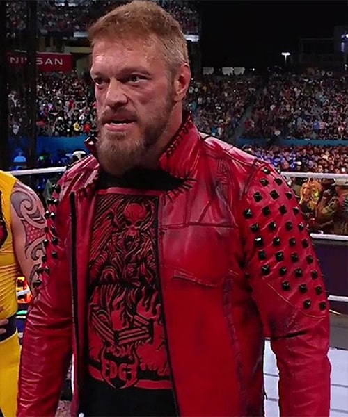 WWE SummerSlam Edge Adam Copeland Red Leather Jacket