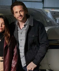 Family History Mysteries Buried Past 2023 Niall Matter Black Shearling Cotton Jacket