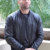 Jason Statham Black Bomber Leather Jacket