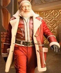 Red One Movie 2023 Santa Claus Leather Coat