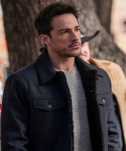Roswell New Mexico S03 Michael Trevino Black Shearling Jacket