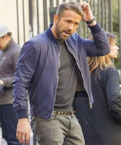 Ryan Reynolds 6 Underground Blue Cotton Jacket