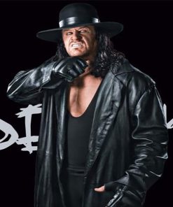 WWE Superstar The Undertaker Black Leather Long Coat