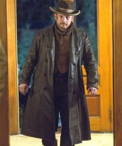 Yellowstone Cole Hauser Leather Long Trench Coat