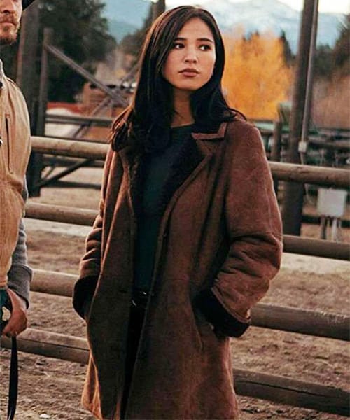 Yellowstone Kelsey Chow Monica Dutton Leather Coat