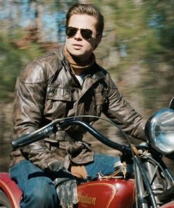 Brad Pitt Roadmaster Vintage Brown Leather Jacket