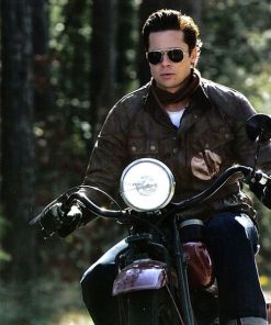 Brad Pitt Roadmaster Vintage Brown Motorcycle Leather Jacket