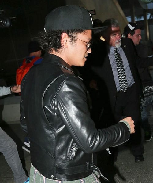 Bruno Mars Inspired Black Brando Leather Jacket