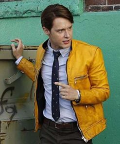 Dirk Gently's Holistic Detective Agency Vintage Yellow Leather Jacket