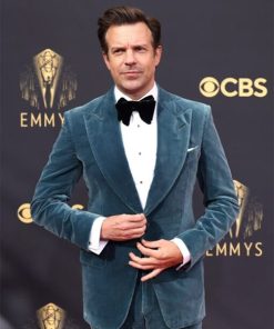 Ted Lasso Jason Sudeikis Blue Velvet Blazer