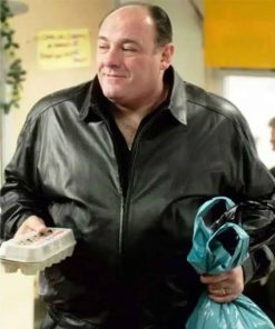 The Sopranos Tony Soprano Black Leather Jacket