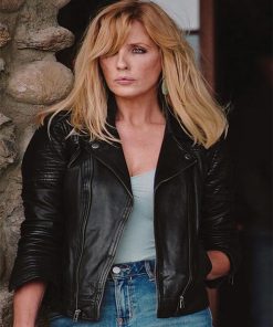 Yellowstone Beth Dutton Kelly Reilly Black Leather Jacket