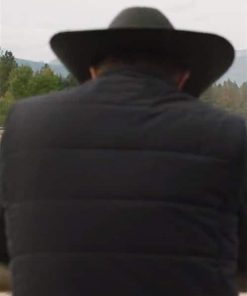 Yellowstone John Dutton Kevin Costner Black Puffer Vest