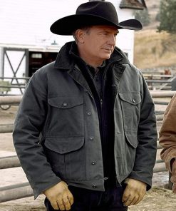 Yellowstone Kevin Costner John Dutton Grey Cotton Jacket