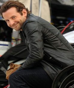 Bradley Cooper Limitless Movie Eddie Morra Black Leather Jacket