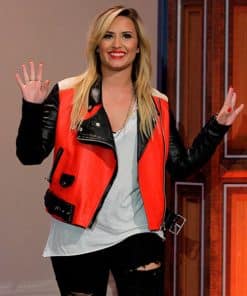 Demi Lovato Womens Brando Leather Jacket