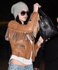 Kendall Jenner Brown Cowgirl Leather Jacket