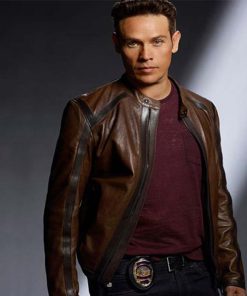 Kevin Alejandro Lucifer Brown Leather Jacket