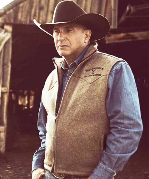 Dutton Ranch Vest Yellowstone Vest John Dutton Brown Vest - Main Image