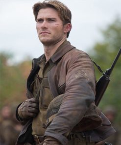 Scott Eastwood Fury Brown Leather Jacket