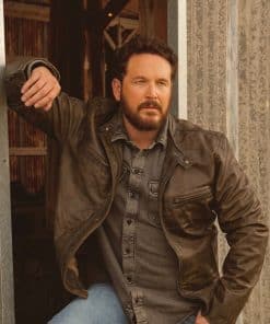 Yellowstone RIP Wheeler Cole Hauser Leather Jacket