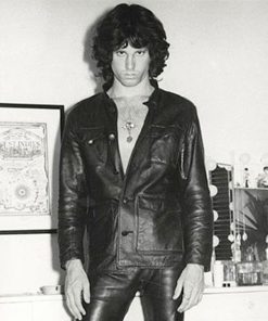 Jim Morrison Black Leather Coat Jacket