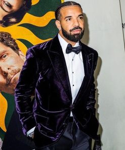 Drake Purple Velvet Blazer Coat