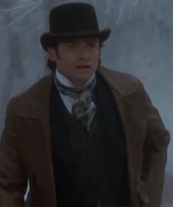 Hugh Jackman the prestige leather coat